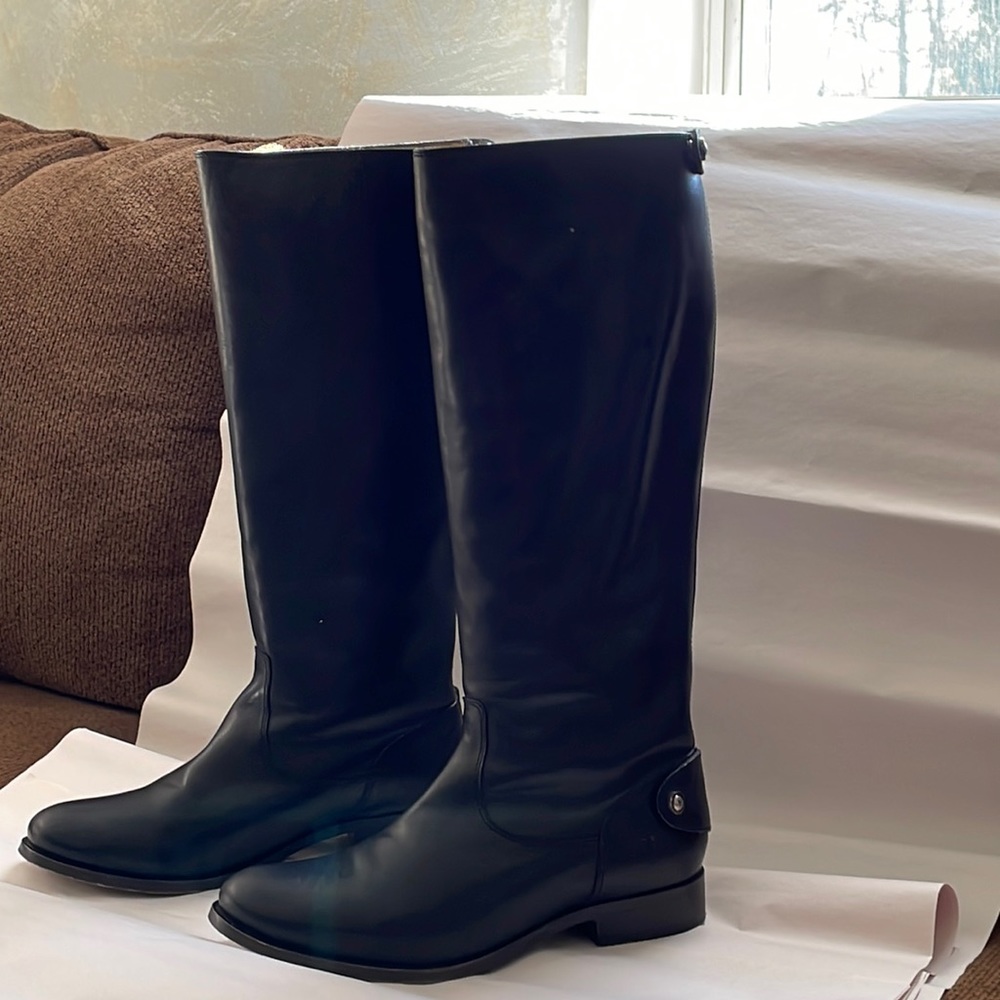 Frye Black Leather Tall Boots